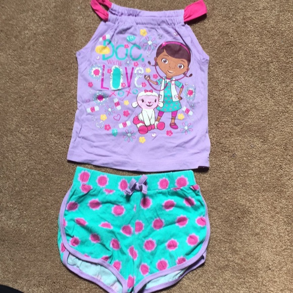 Disney Girls 2pc Outfit Minnie Mouse or Doc McStuffins Size 6 NWT